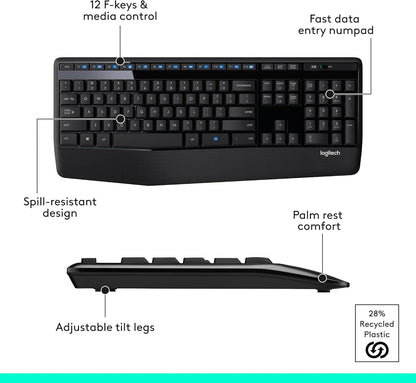 LOGITECH MK850 BLACK PERFORMANCE WIRELESS KEYBOARD & MOUSE COMBO