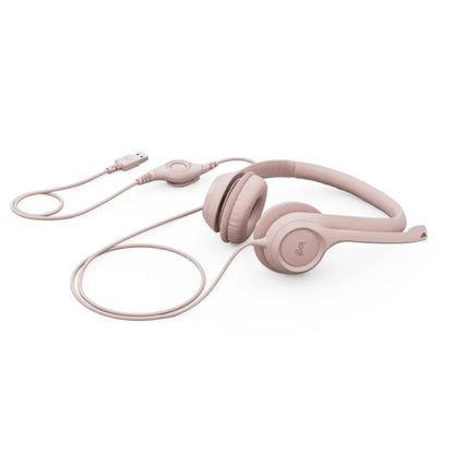 LOGITECH H390 ROSE COMPUTER STEREO USB HEADSET