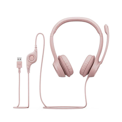 LOGITECH H390 ROSE COMPUTER STEREO USB HEADSET